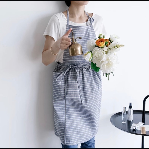 NWT Cotton Aprons Gift Ideas+A thicker Denim feel Fabric+Brushed Ruby/Gray/Blue - Picture 3 of 8